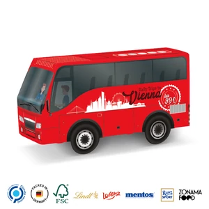 Bus Present reklámédesség busz alakú dobozban