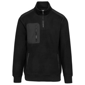 Kariban T-zip cipzáras gyapjú pulóver