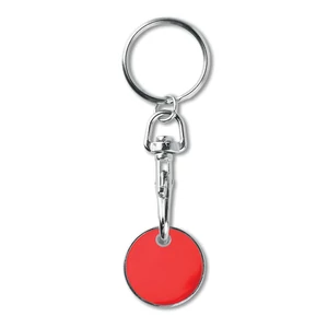 Tokenring bevásárlókocsi érmés fém kulcstartó, EUR méret