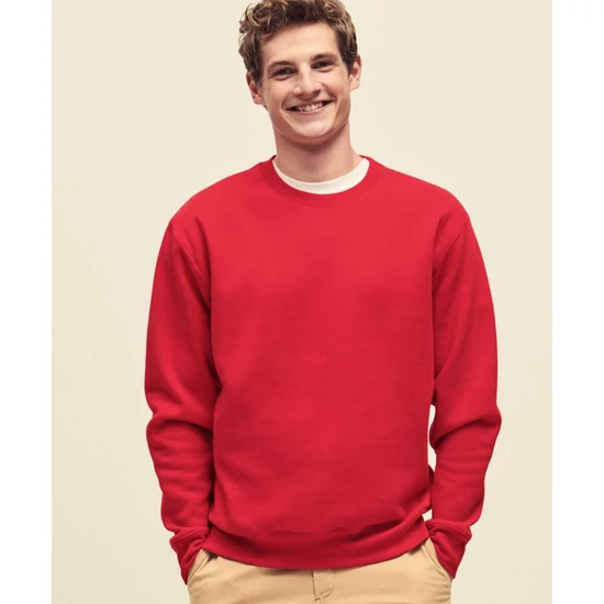 Fruit of the Loom Premium uniszex környakú pulóver
