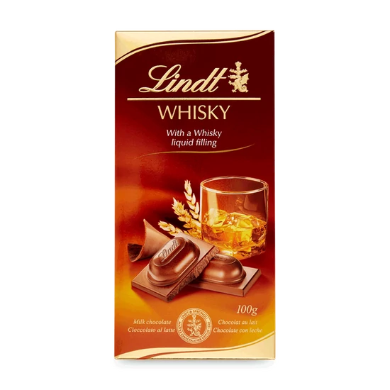 Lindt alkohollal töltött táblás tejcsokoládé