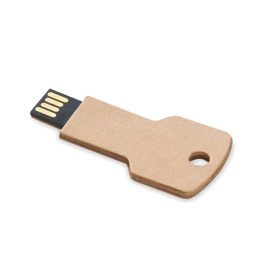 Szögletes kulcs alakú USB pendrive papírból