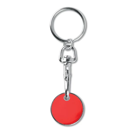 Tokenring bevásárlókocsi érmés fém kulcstartó, EUR méret